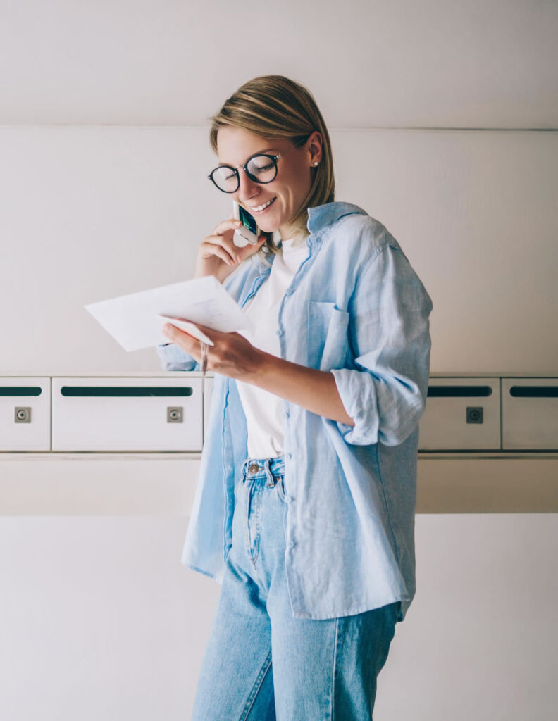 une femme reçoit un courrier avec ses résultats adn